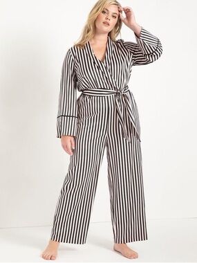 NWT Eloquii Striped Lounge Jumpsuit